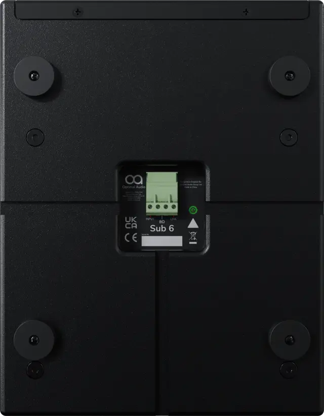 Optimal Audio Sub 6 (Black) Low-profile sub-bass loudspeaker 