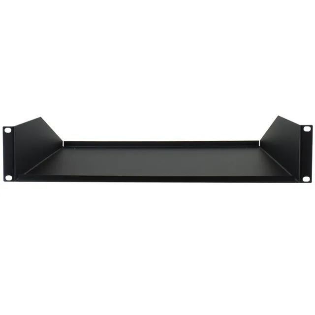 Penn 2U Black Rack Shelf - 368mm Deep Recommended Load Capacity: 22Kg 