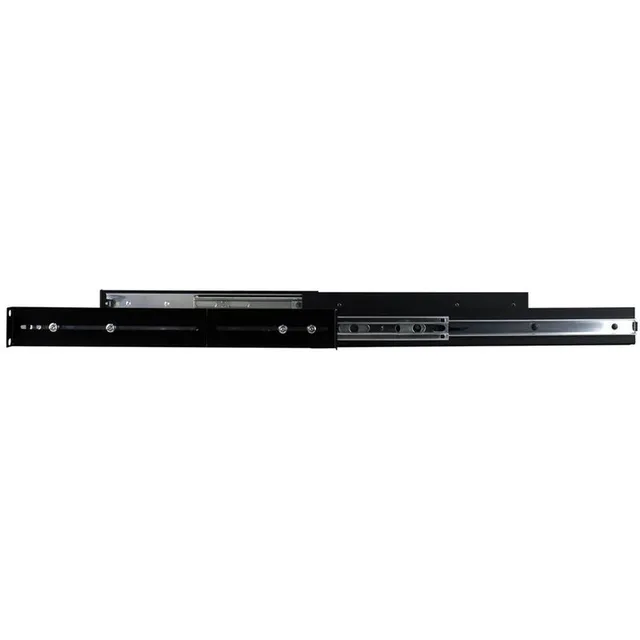 Penn 1U Sliding Rack Tray 380mm Deep Black Recommended Load Capacity 19Kg 