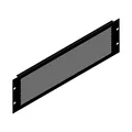 Penn 2U Perforated Flanged Rack Panel Black