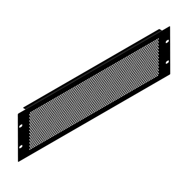 Penn 2U Perforated Flanged Rack Panel Black 