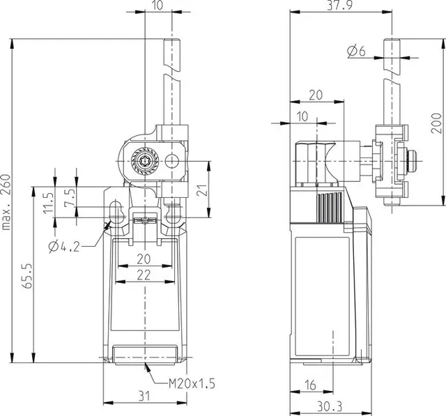 Bernstein Endestopp IN65-SU1 AHDM 1NO+1NC 