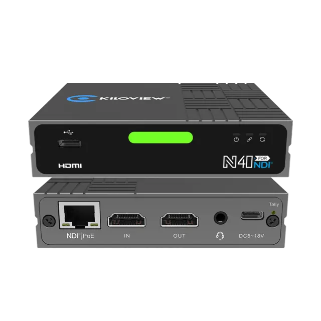 Kiloview N40 4K P60 HDMI encoder/decode Full bitrateNDI converter with Tally/POE 