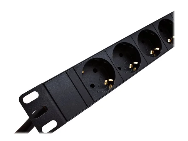 LinkIT 19" Strømskinne 9xCEE7/4 5m CEE7/7, no switch, 16A, 3600W, 1U 