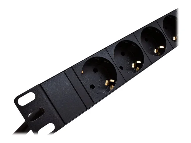 LinkIT 19" Strømskinne 9xCEE7/4 2m CEE7/7, no switch, 16A, 3600W, 1U 