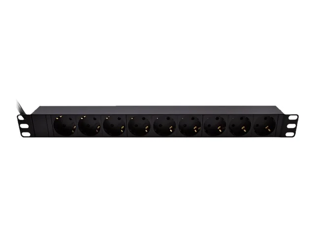 LinkIT 19" Strømskinne 9xCEE7/4 2m CEE7/7, no switch, 16A, 3600W, 1U 