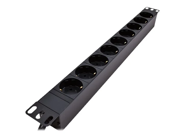 LinkIT 19" Strømskinne 9xCEE7/4 2m CEE7/7, no switch, 16A, 3600W, 1U 