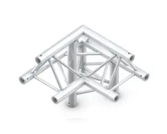 Milos M290VU Trio Heavy duty Black 3 way 90° truss corner apex up left