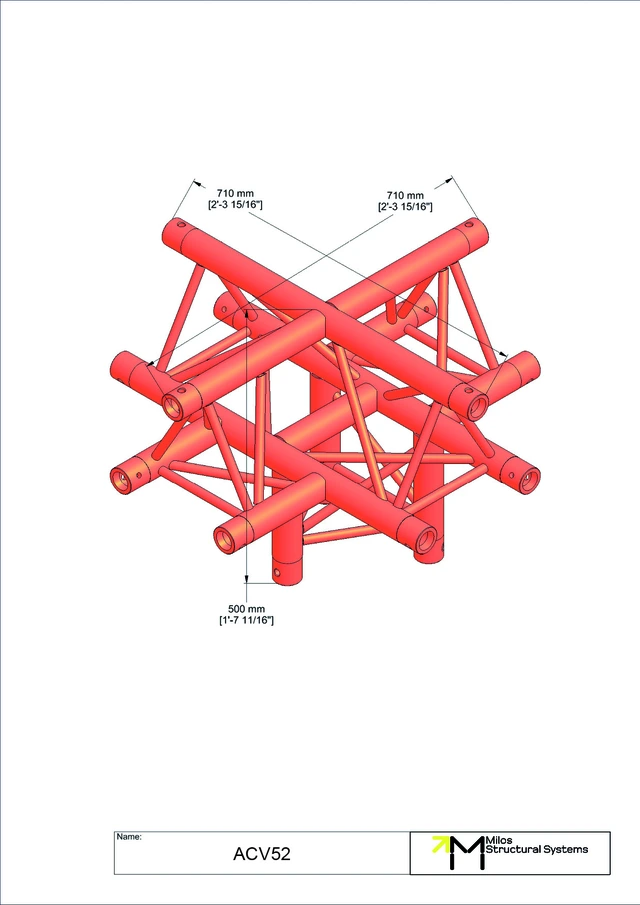 Milos M290VU Trio Heavy duty 5 way truss cross down leg apex upHD 