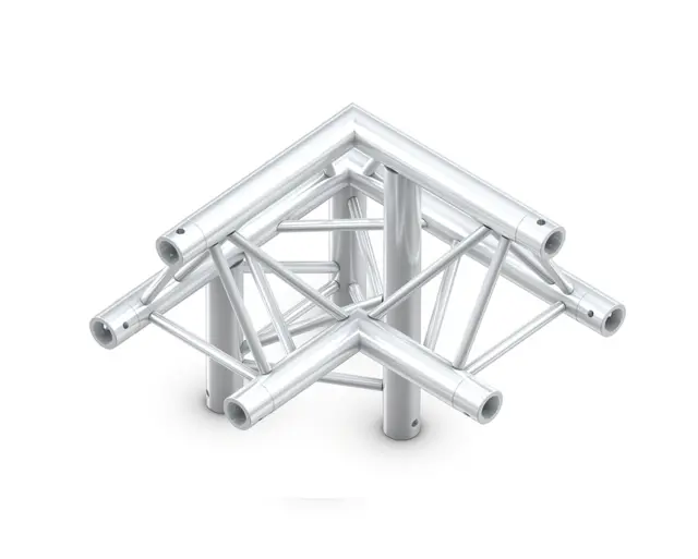 Milos M290U Trio Regular Black 3 way 90° truss corner apex up left 