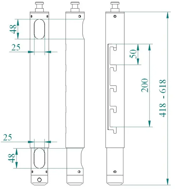 Euromet Extension column 280-430 White 