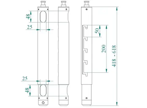 Euromet Extension column 280-430 Black 
