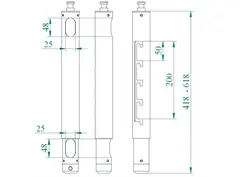 Euromet Extension column 250-430 White