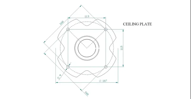 Euromet Arakno uni. projektorfeste Tak, inntil 45 KG, svart 