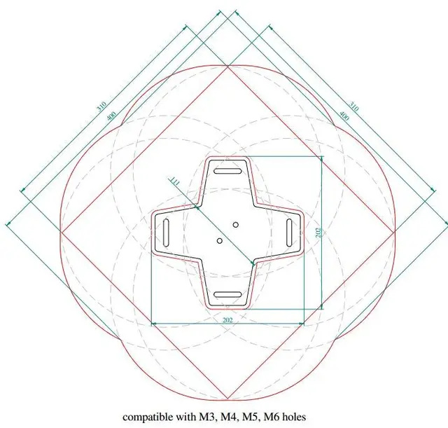 Euromet Arakno uni. projektorfeste Tak, inntil 45 KG, svart 