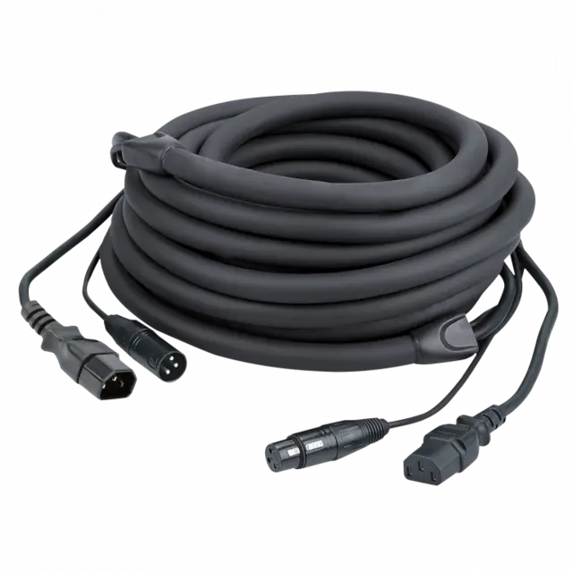 DAP Hybrid 3 pin DMX & IEC 6m BLACK 