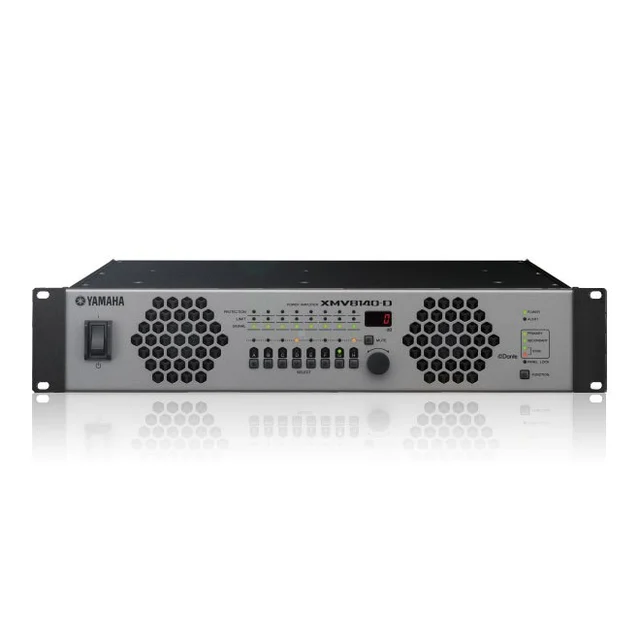 Yamaha XMV8140D 8ch forsterker Dante. 8x140W 8O/4O, 8 x 125W 100V/70V. 