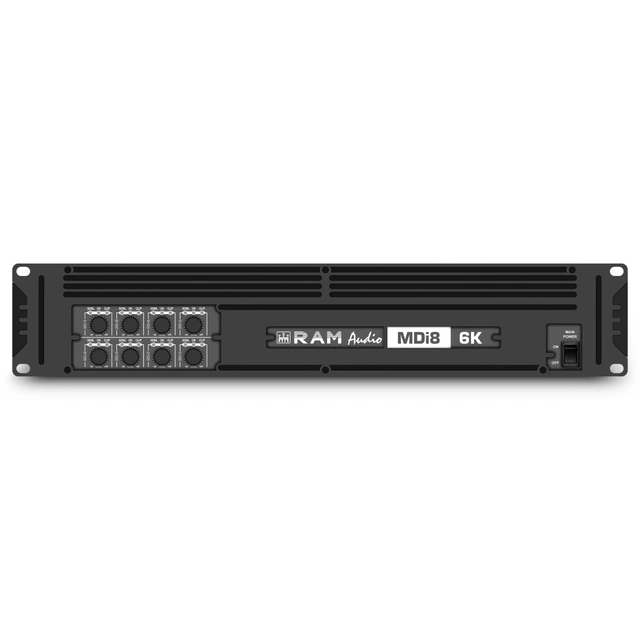 RamAudio 8 Ch Amplifier 8 x 750W 4 Ohms with Barrier Stips/Phoenix and Dante 