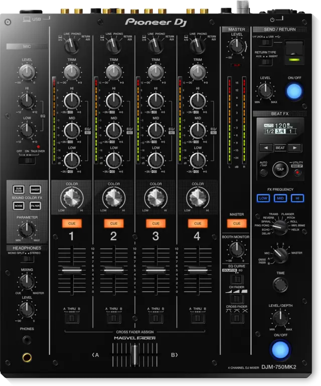 Pioneer DJ DJM-750mk2 4 kanals DJ mixer 