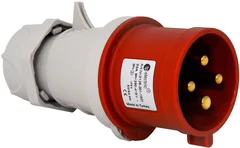 Støpsel 16A 400V 3P+J 316-6 Rød IP44