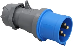 Støpsel 16A 230V 3P+J 316-9 Blå IP44