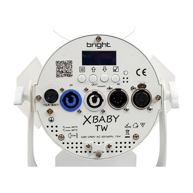 Bright Xbaby TW LED Fresnel White body Powercon, Xline 