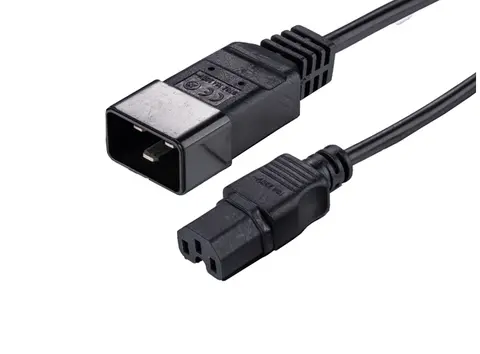 LinkIT strømkabel C15(C13)/C20 svart 1m 3 x1,50mm² | LSZH | Svart 