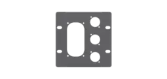 LMT P40-03 3U Panel 1xSchuko 3xXLR Kvartboks