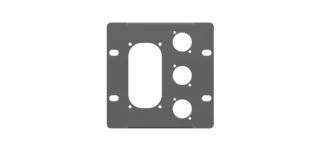 LMT P40-03 3U Panel 1xSchuko 3xXLR Kvartboks