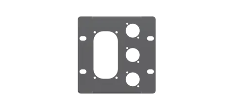 LMT P40-03 3U Panel 1xSchuko 3xXLR Kvartboks