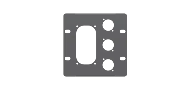 LMT P40-03 3U Panel 1xSchuko 3xXLR Kvartboks 