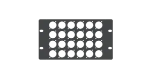 LMT P20-03 3U Panel 24xXLR Halvboks