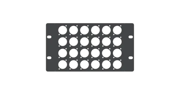 LMT P20-03 3U Panel 24xXLR Halvboks 