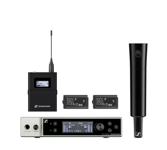 Sennheiser EW-DX SK/SKM-S BASE SET(Y1-3) 2 CH mottaker,lommesender og håndholdt 