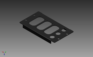 LMT P20-03 3U Panel 3xSchuko 3xXLR Halvboks