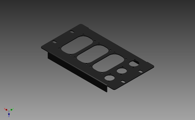 LMT P20-03 3U Panel 3xSchuko 3xXLR Halvboks 