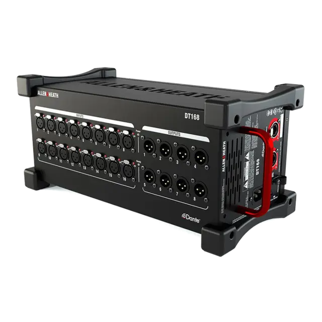 A&H DT168 portable Dante I/O expander 16 mic/line, 8 XLR out 
