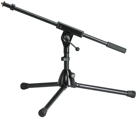 K&M 259B Microphone Stand sort Lite stativ 3 ben teleskop galge 