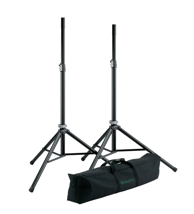 K&M 21449 Høyttalerstativ 50 kg m/bag (2 stk) justerbar 1270-1930 