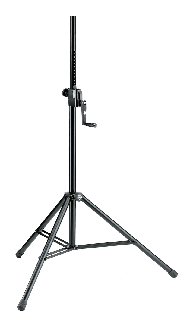 K&M 213 Høytalerstativ med sveiv ALU    justerbar 1380 til 2180 mm sort 