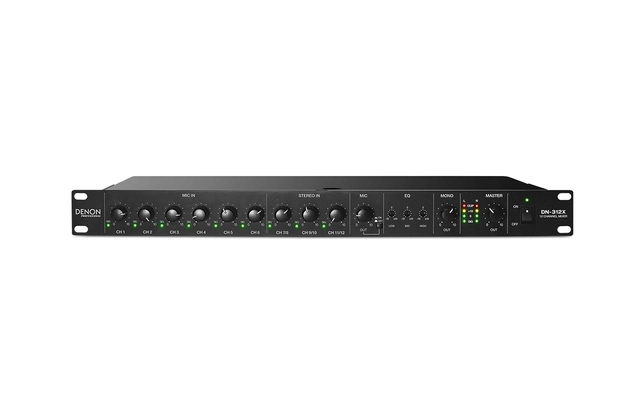 Denon DN-312X Ultra-slim 1U rack-mounted 12-channel mixer 