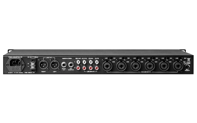 Denon DN-312X Ultra-slim 1U rack-mounted 12-channel mixer 