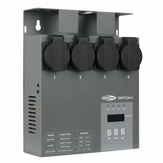 Showtec, MultiSwitch, DMX-512 4CH Switch pack 