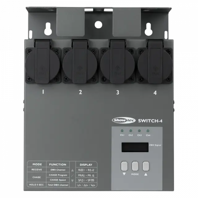 Showtec, MultiSwitch, DMX-512 4CH Switch pack 