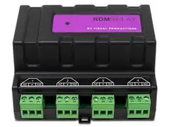 Visual RdmRelay DIN rail DMX RDM 4-Channel Relay 