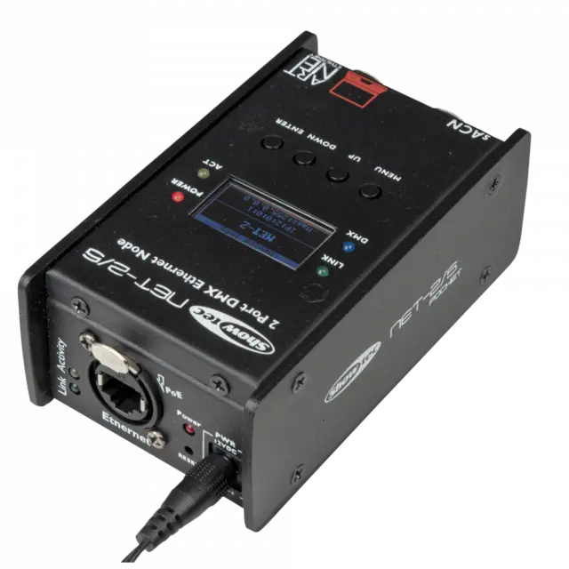 Showtec NET-2/5  Pocket 2-Channel sACN/Art-Net node, 5P XLR 
