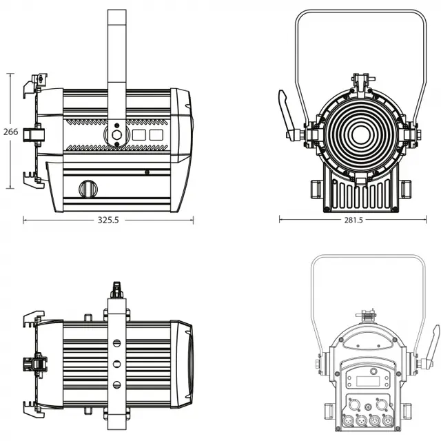 Showtec Performer 1000 LED MKII Fresnel 3100K 10-60° 