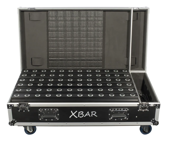 Bright Xbar kit, case med 6 Xbar 12x12W 6in1 RGBWAUV, Xline 