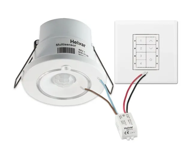 Helvar RoomSet 135W Kit, 331 sensor, 407 power,5sc opp/ned+ramme 