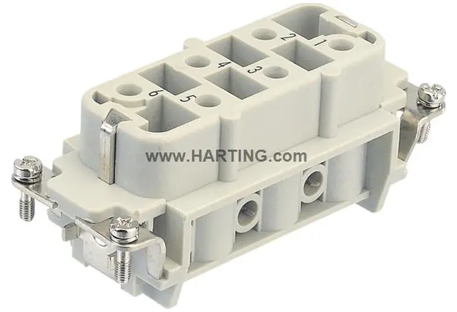 Harting Innsats Han6HsB F 1-6 Hun Skrutilkobling, Size 16B 